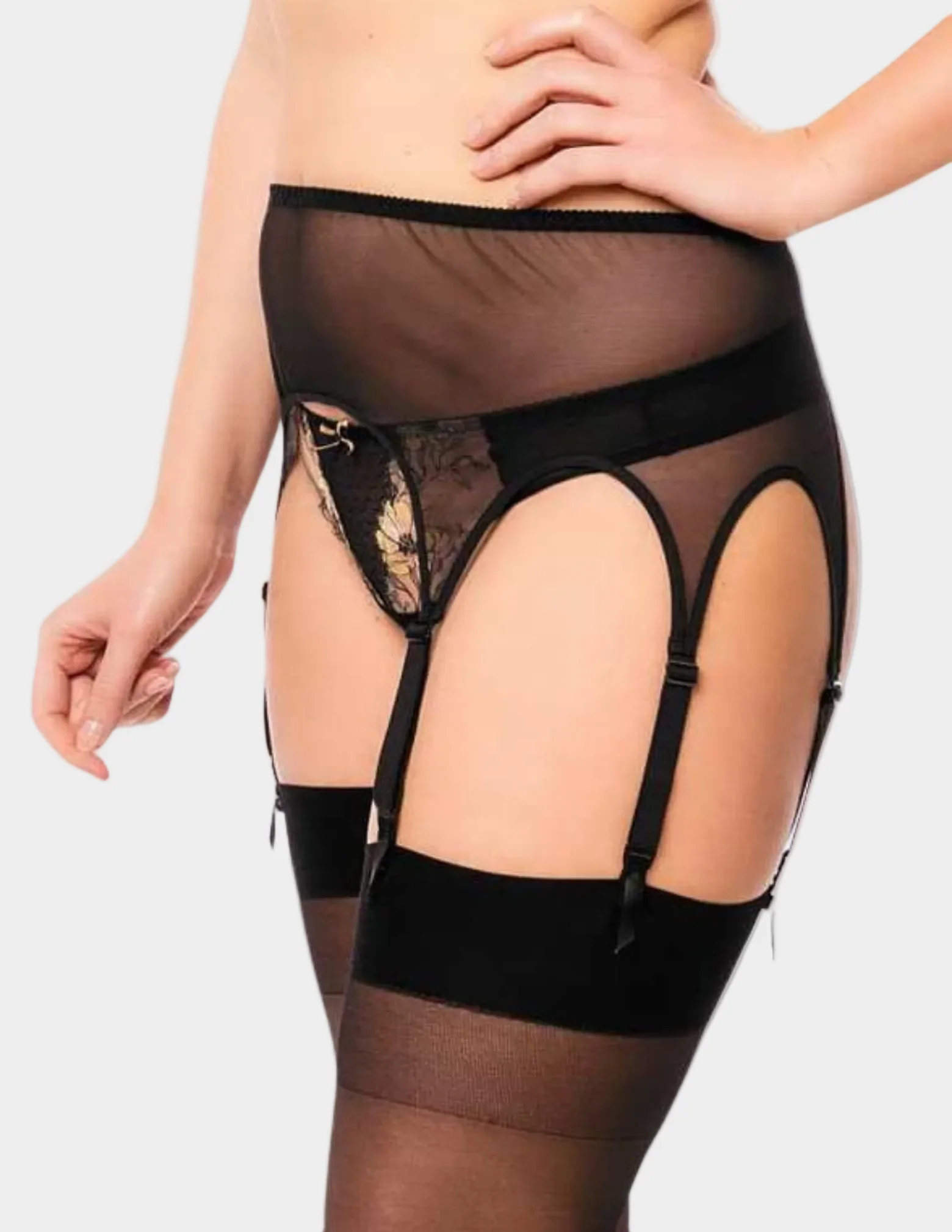Mesh Garter Belt
