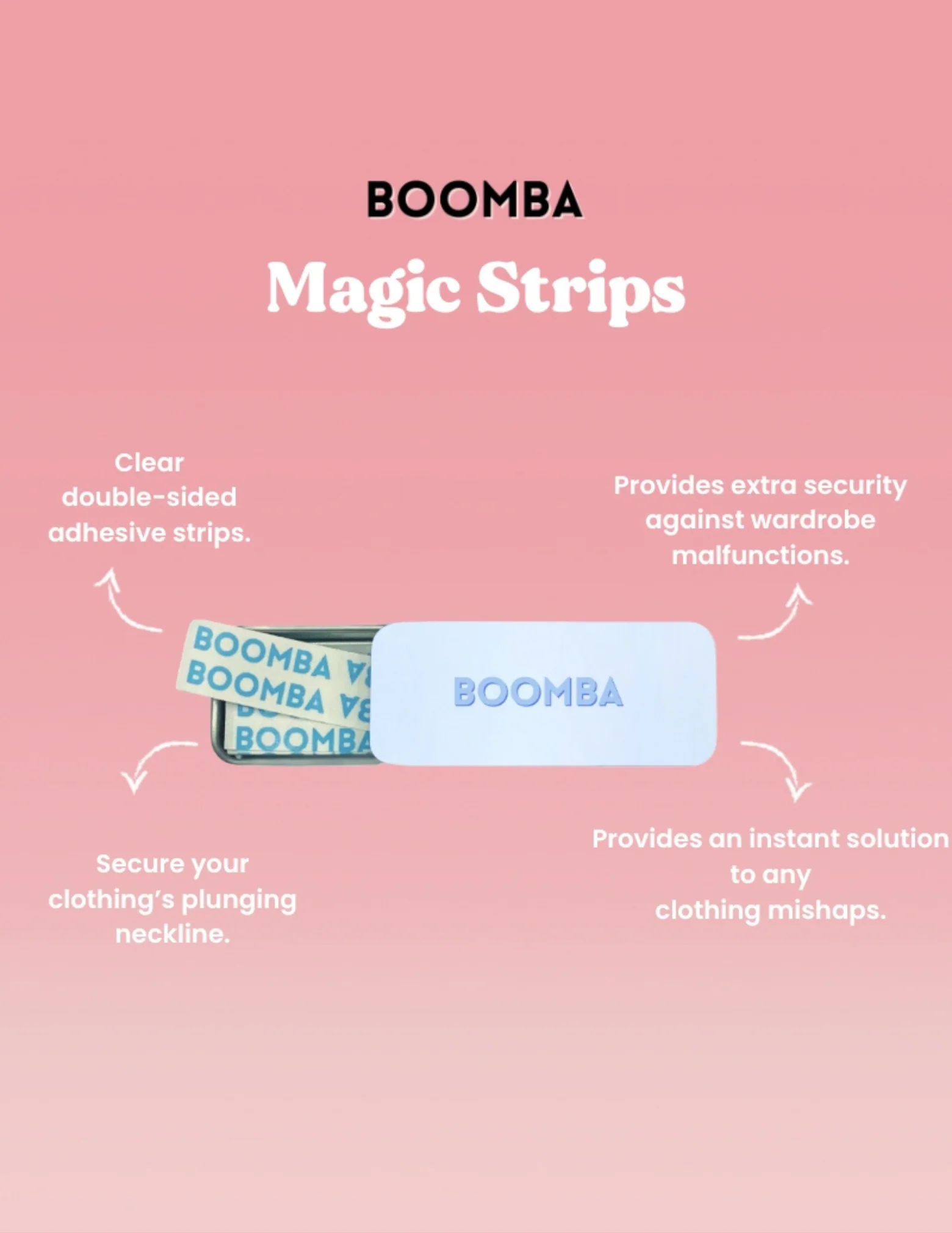 Boomba Magic Strips Clear Double Sided Adhesive - Image 6