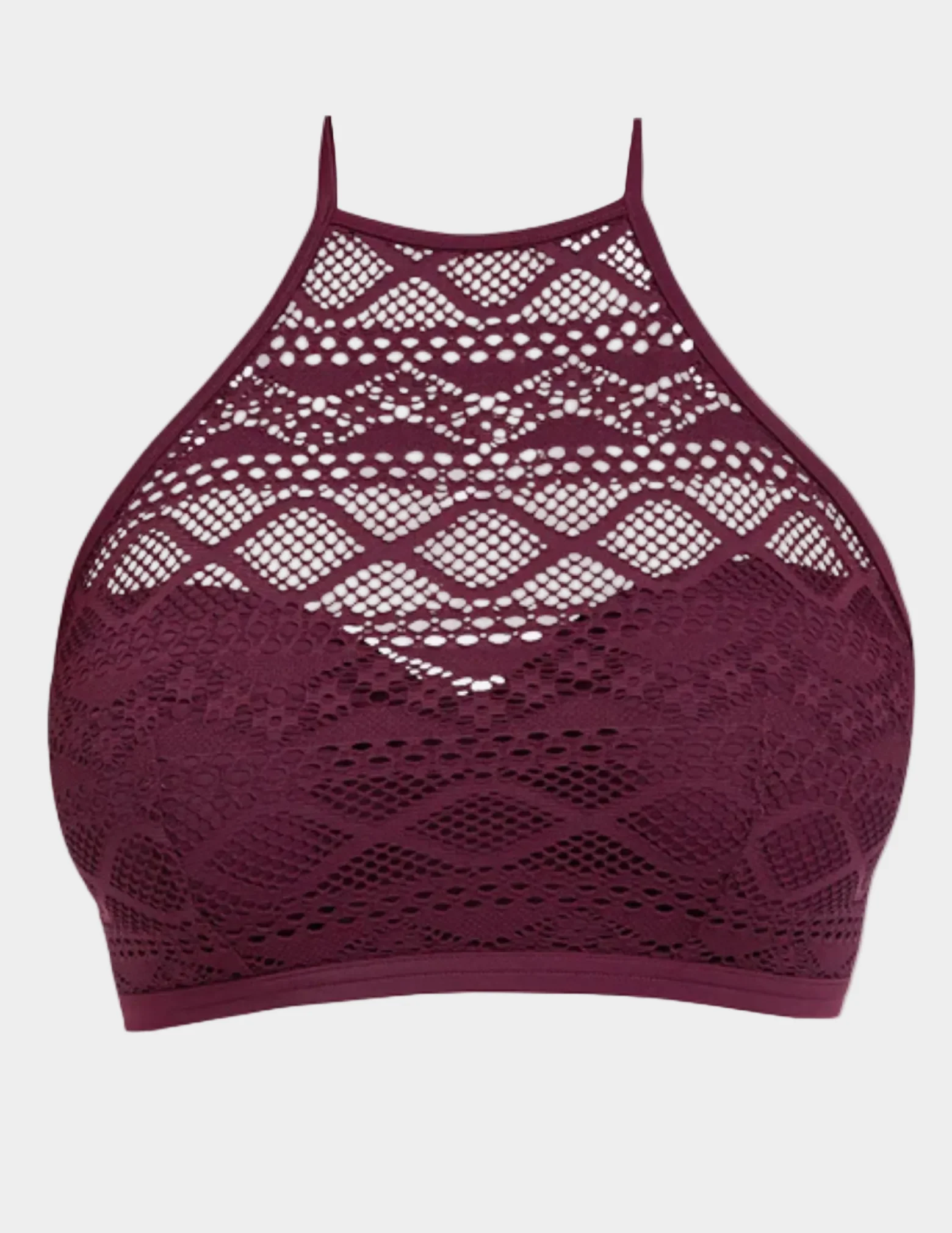 Sundance Underwire Padded Hi-Neck Crop Swim Top - Image 3