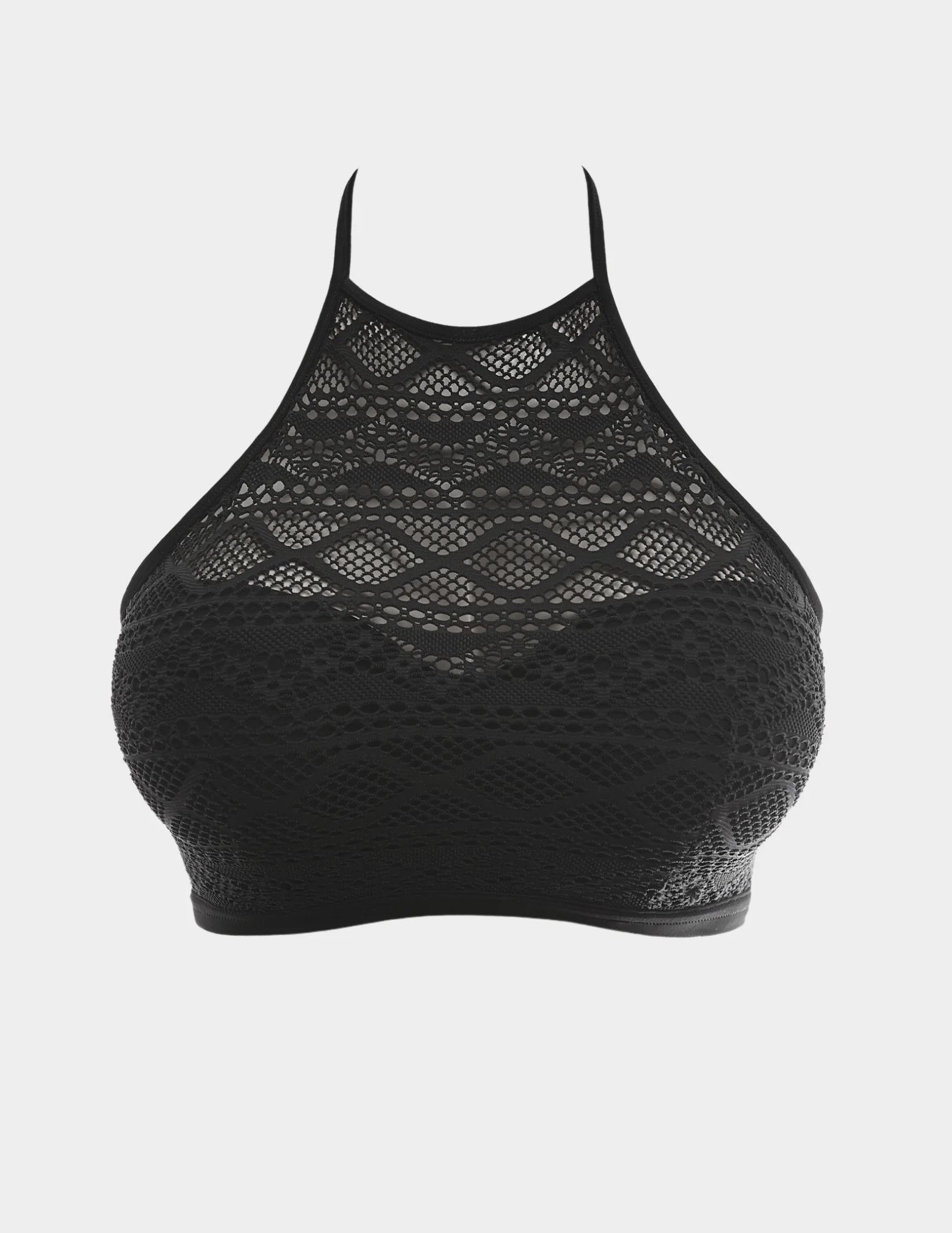 Sundance Underwire Padded Hi-Neck Crop Swim Top - Image 3