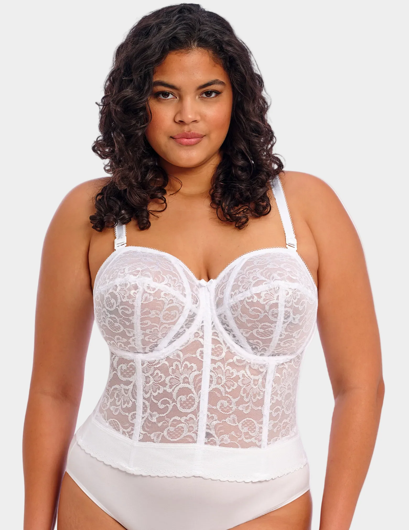 Lace Bridal Longline Bustier Bra - Image 3