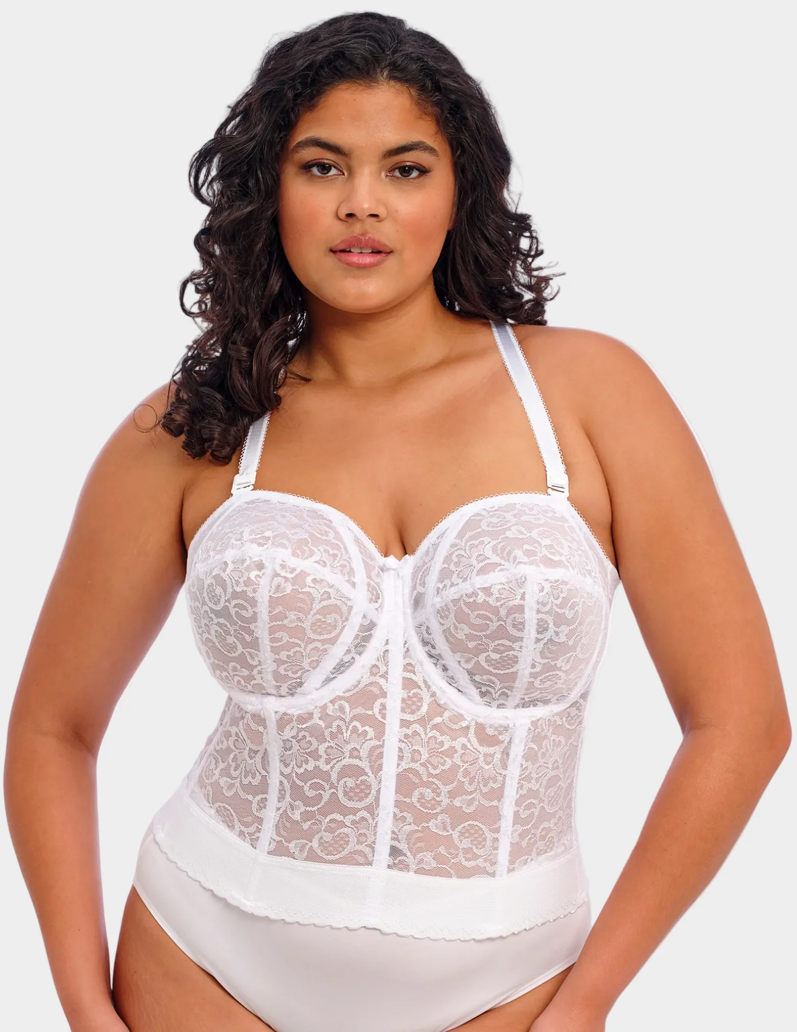 Lace Bridal Longline Bustier Bra - Image 5
