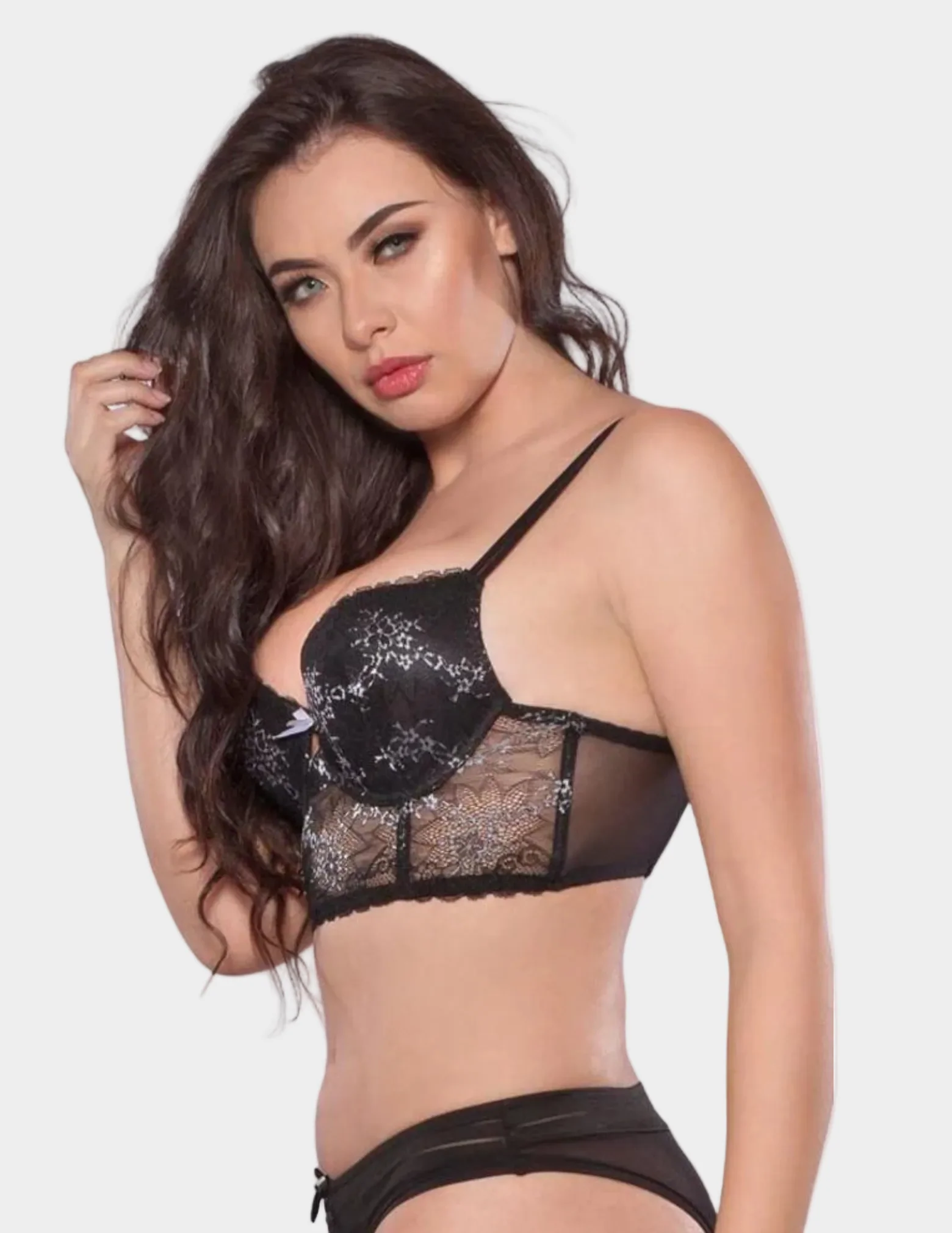 Molded Lace Bustier Bra - Image 4