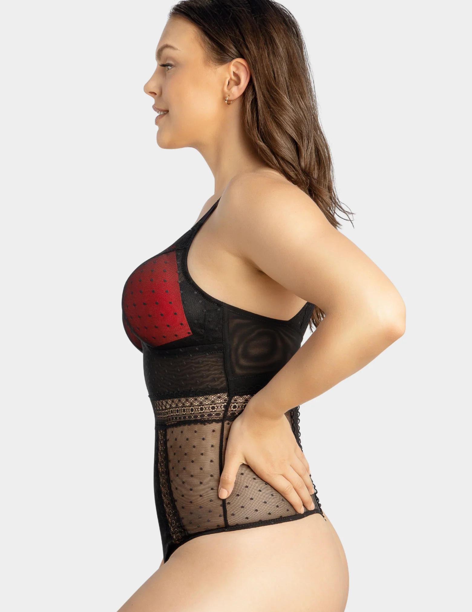 Mia Dot Wire Free Mesh Bodysuit - Image 3
