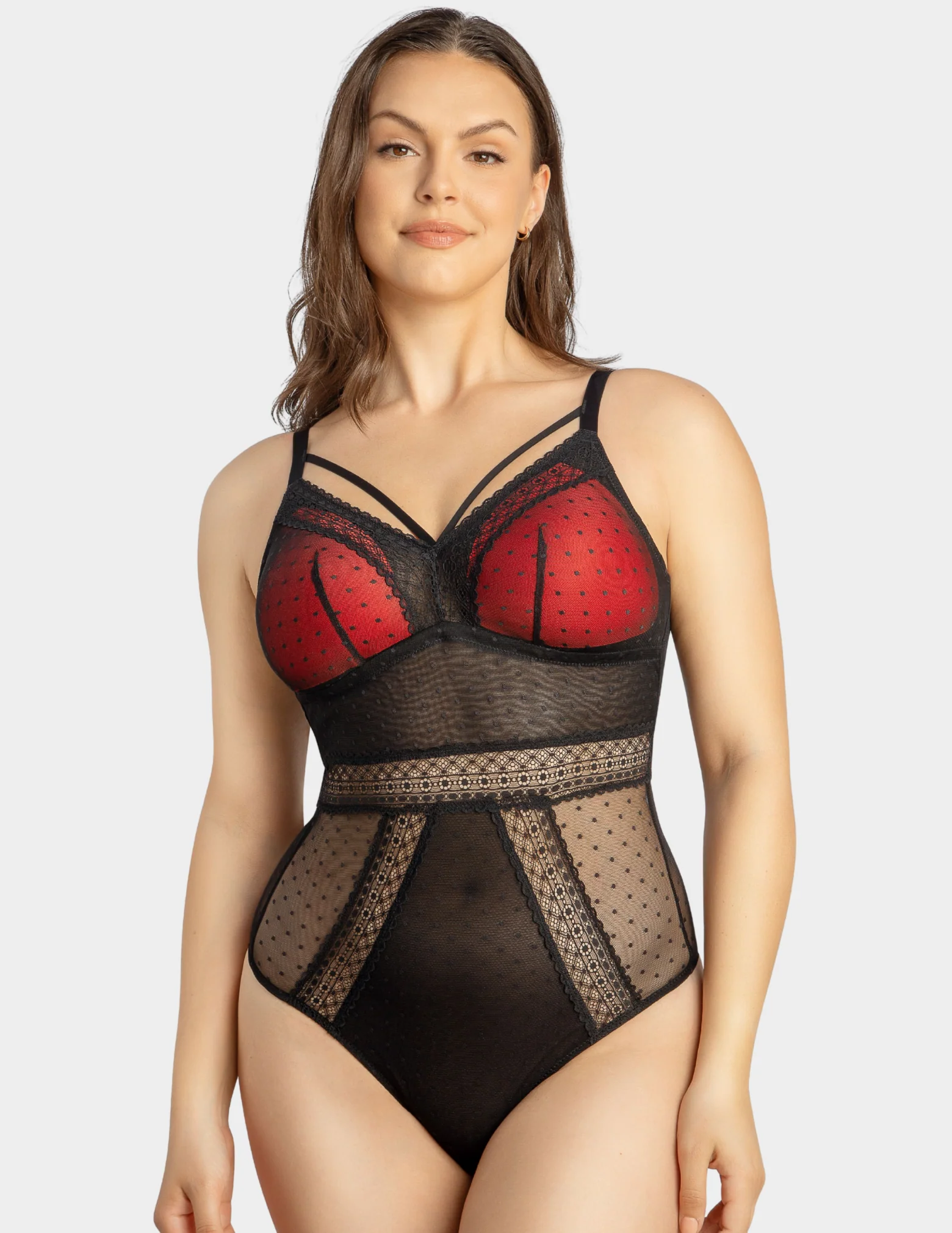 Mia Dot Wire Free Mesh Bodysuit - Image 4