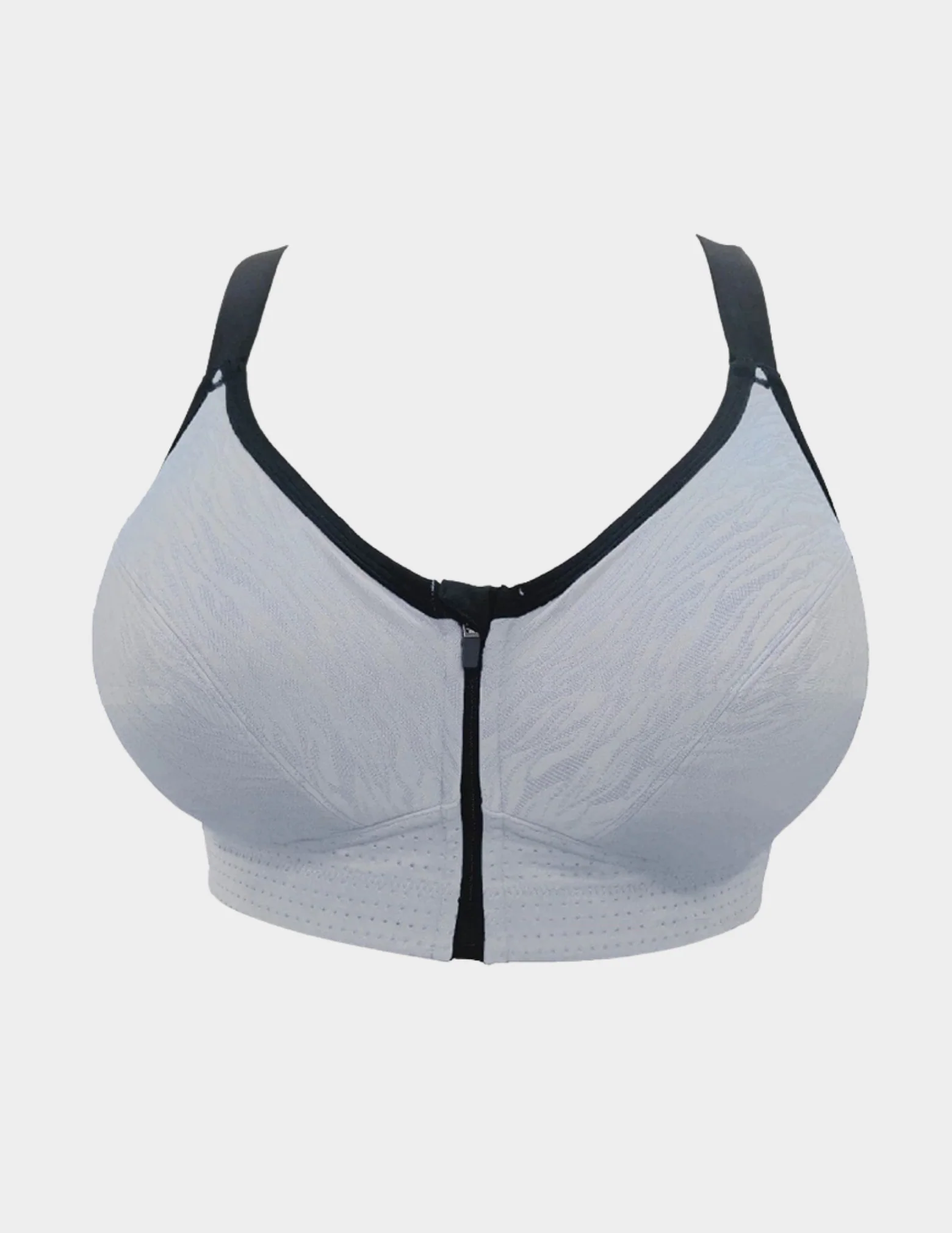 Wave Front Close Zipper Sports Bra - Image 5