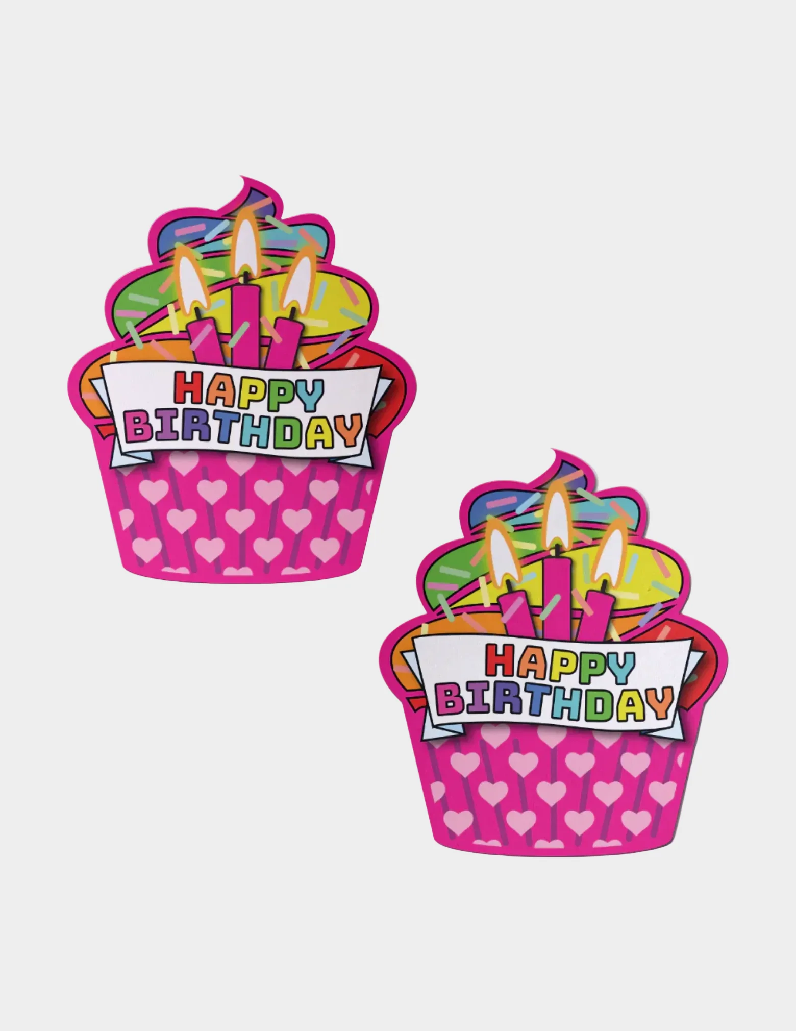 Cupcake Happy Birthday Nipple Covers