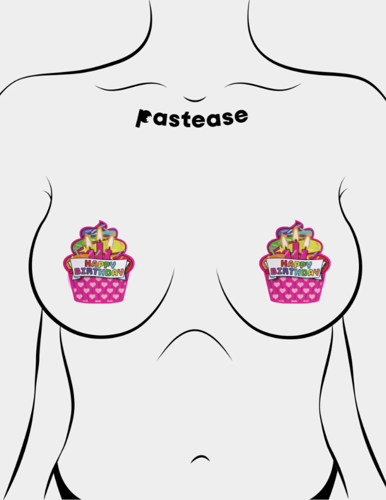 Cupcake Happy Birthday Nipple Covers - Image 2