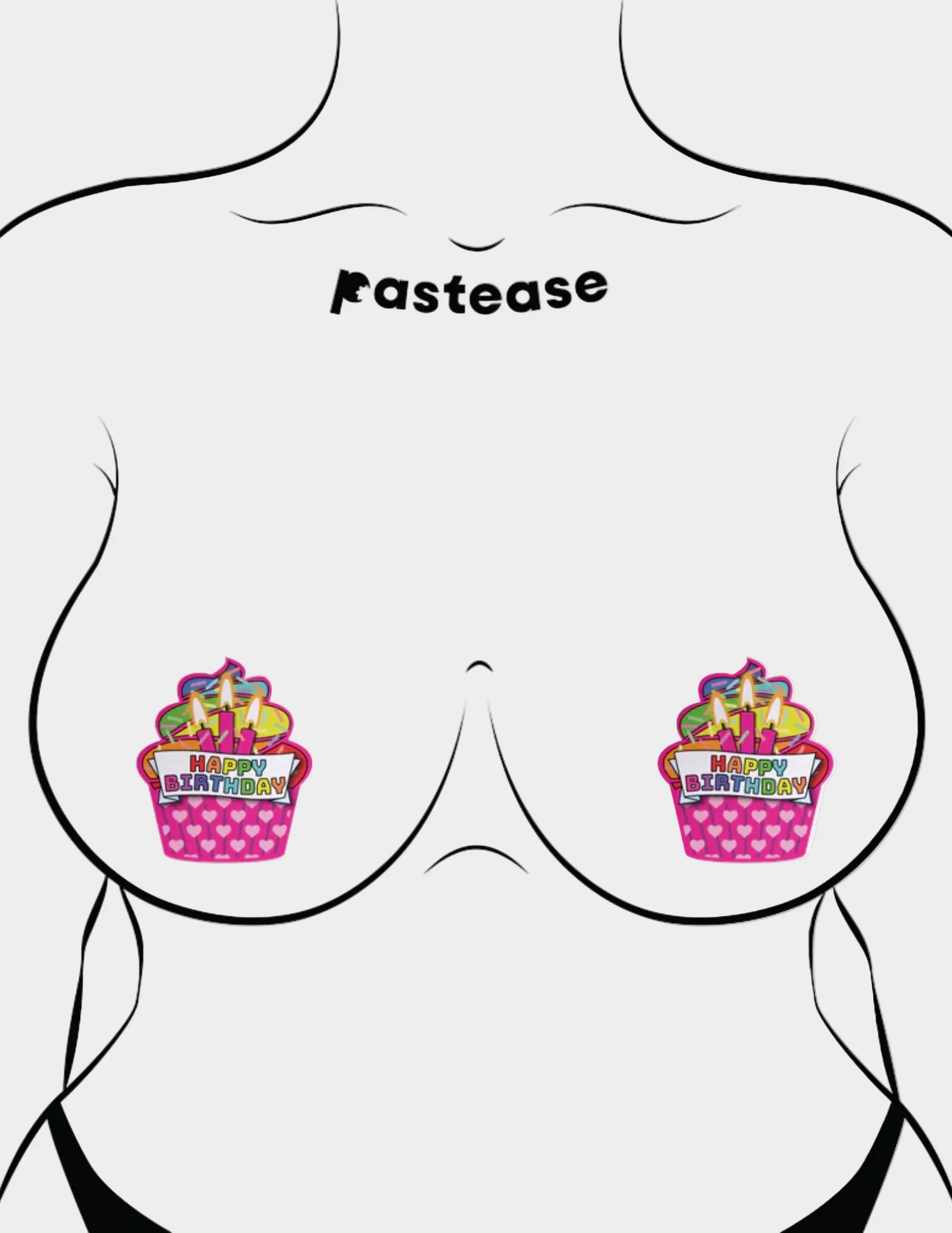 Cupcake Happy Birthday Nipple Covers - Image 3