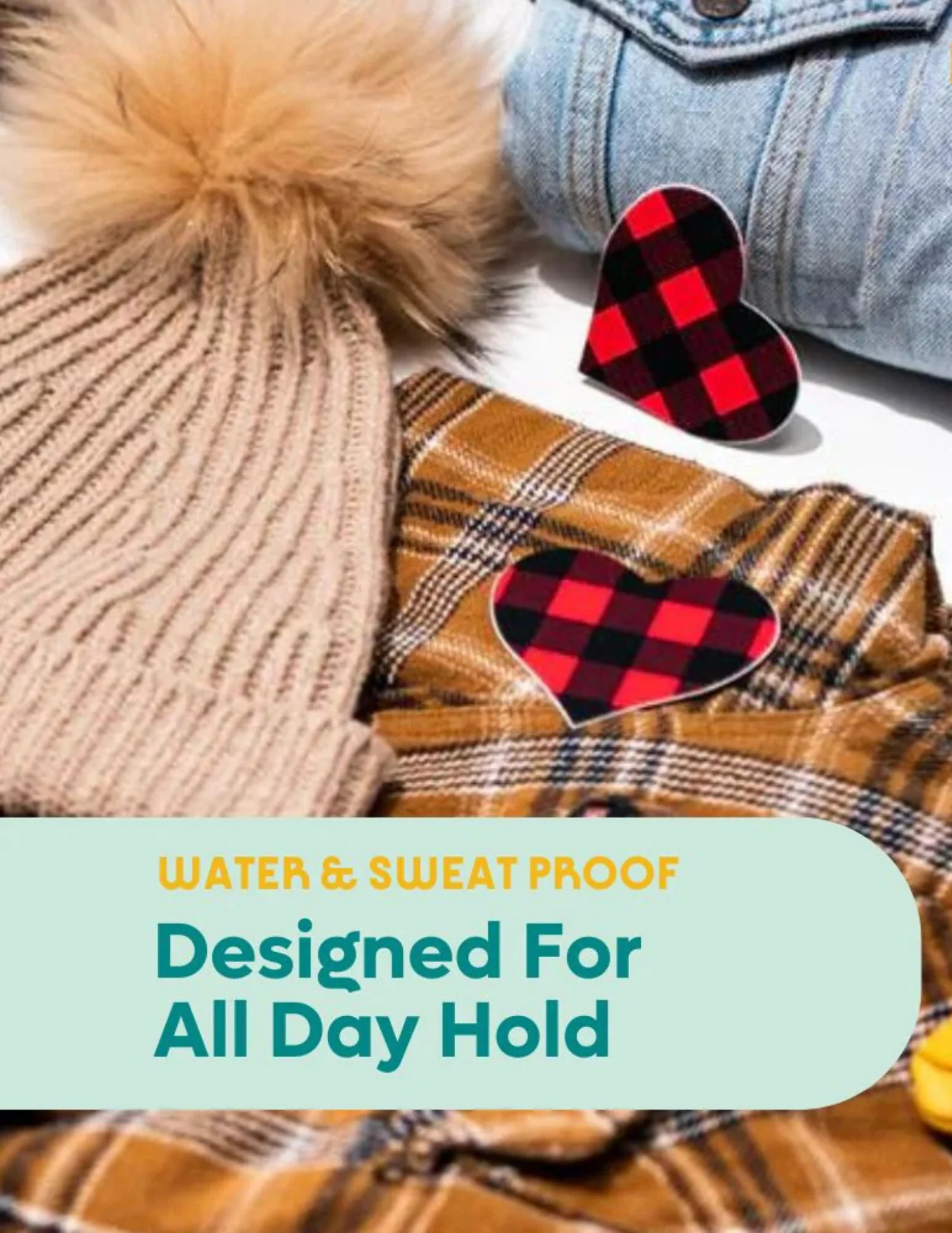 Buffalo Plaid Red Heart Nipple Covers - Image 8