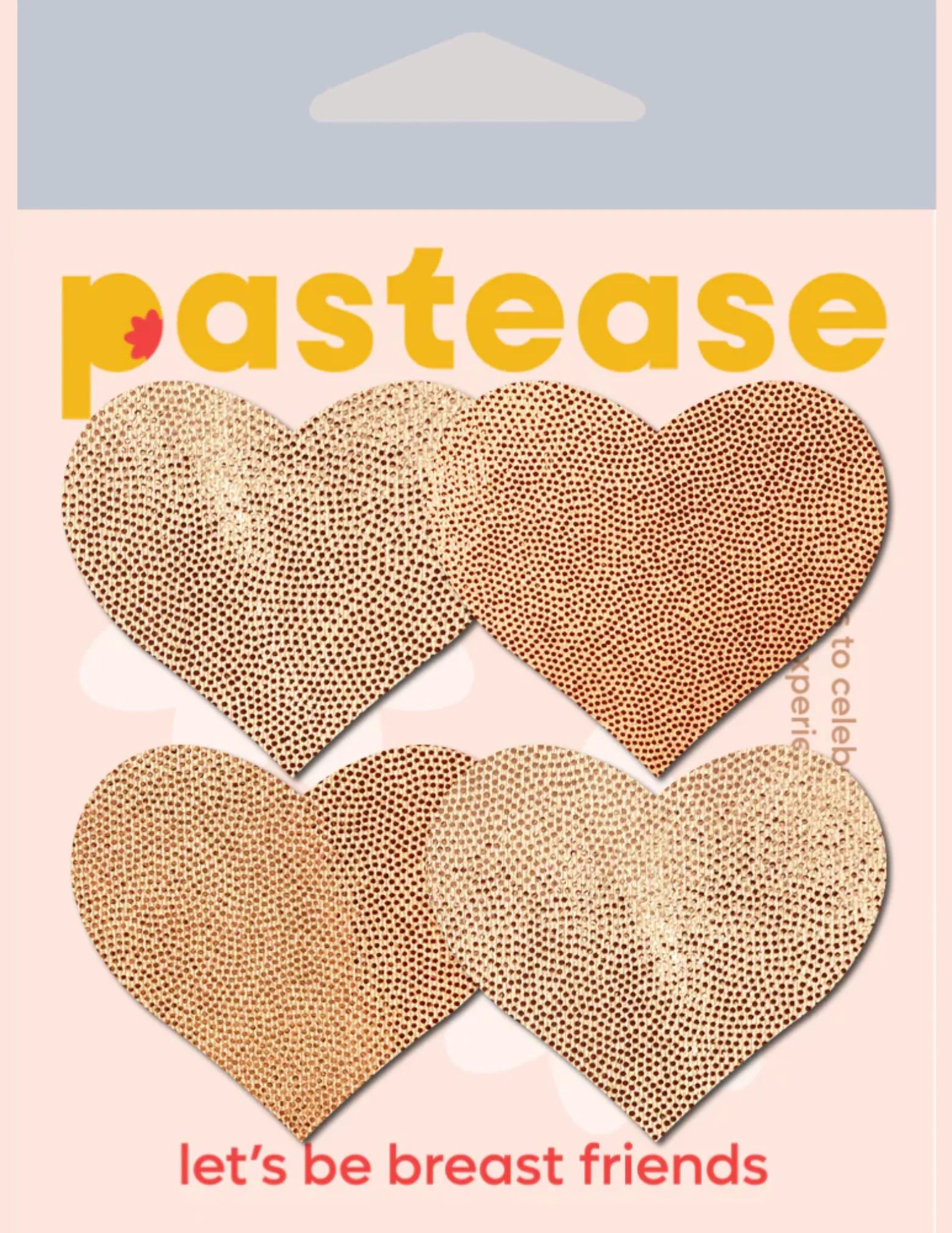 2 Pair Small Rose Gold Hearts Nipple Covers - Image 3