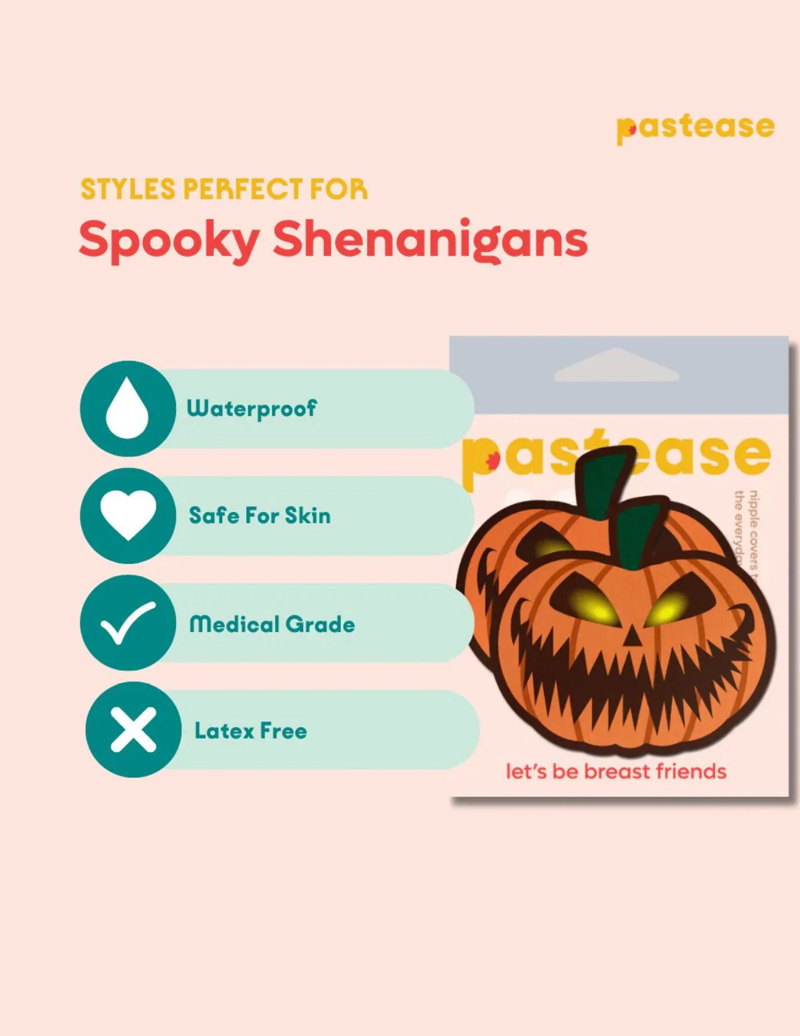 Terrifying Jack O' Lantern Nipple Covers - Image 3