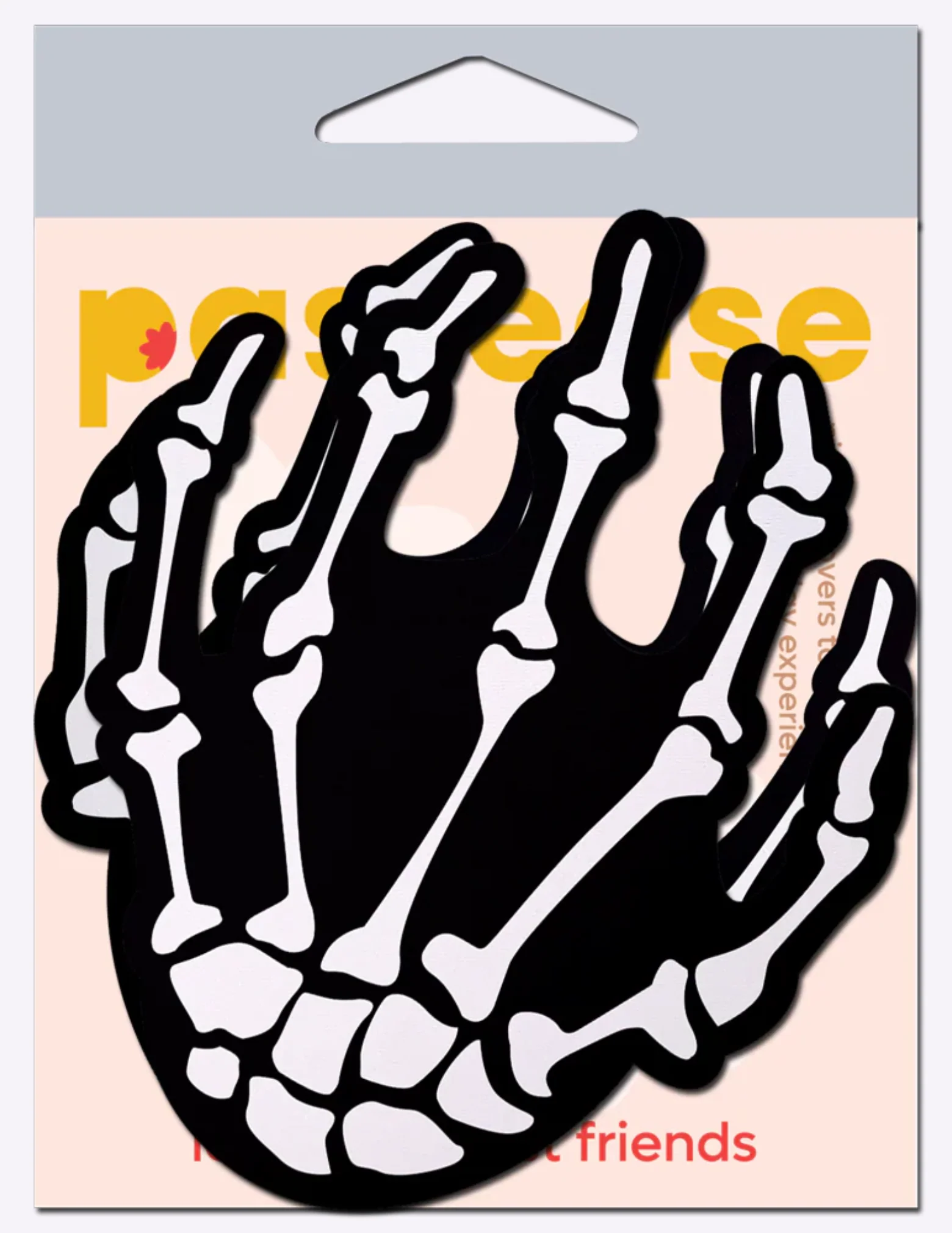 White Boney Skeleton Hands Nipple Covers - Image 4