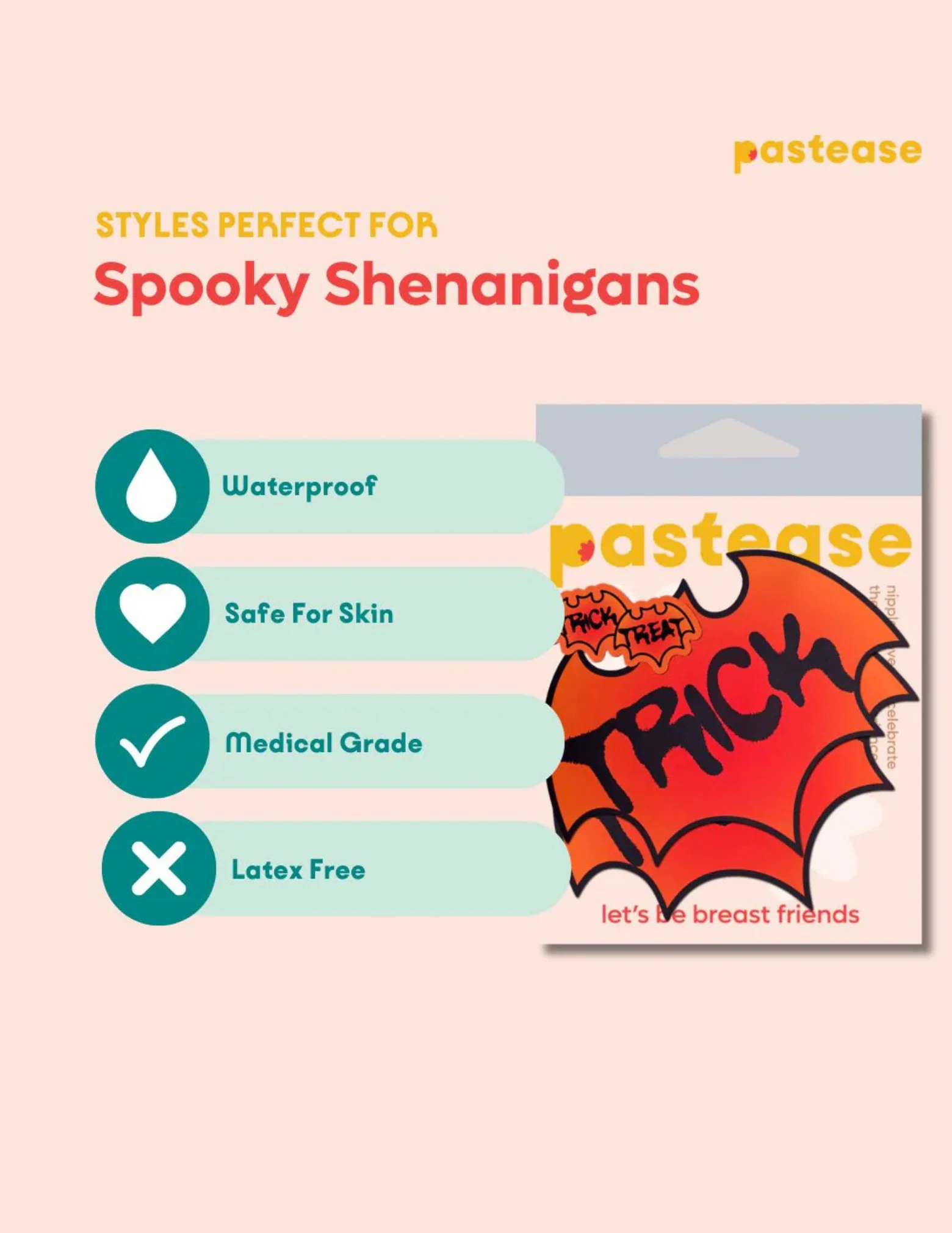 Trick or Treat Bat Nipple Covers - Image 3